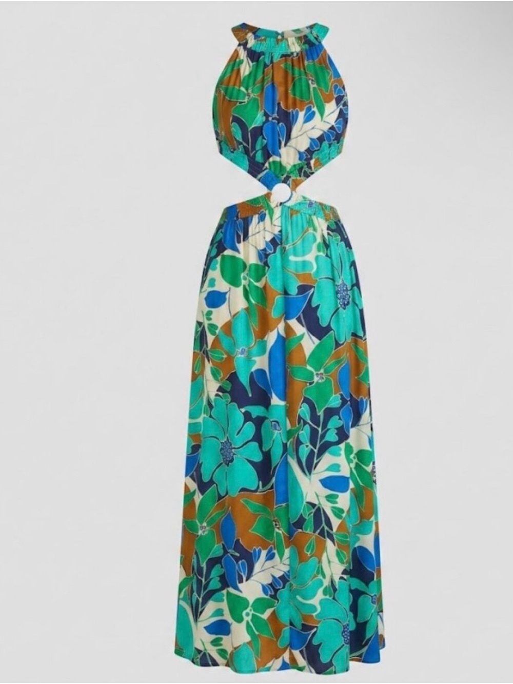 cult gaia Green Floral Cutout Midi Dress - Picture 6 of 11